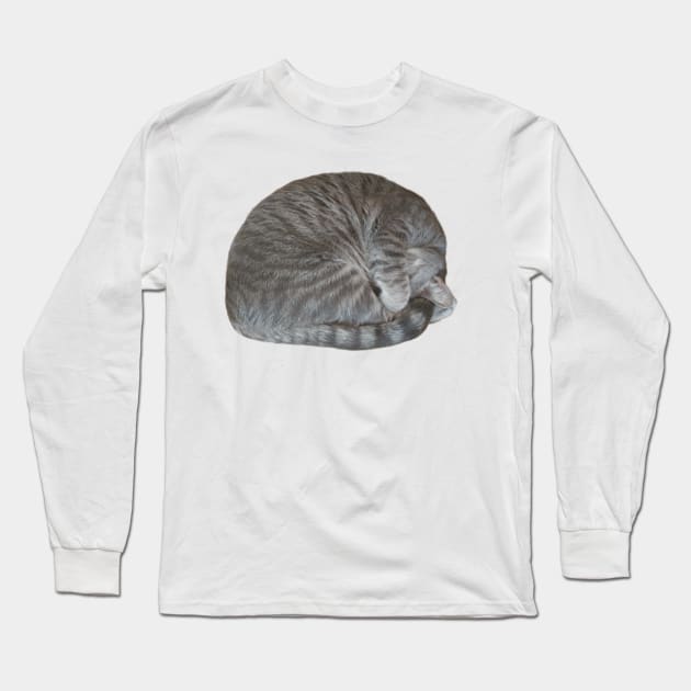 Baxter Ball Cat Nap Long Sleeve T-Shirt by A2Gretchen